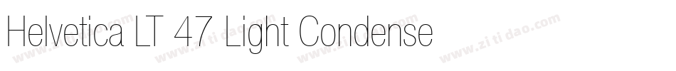 Helvetica LT 47 Light Condensed字体转换